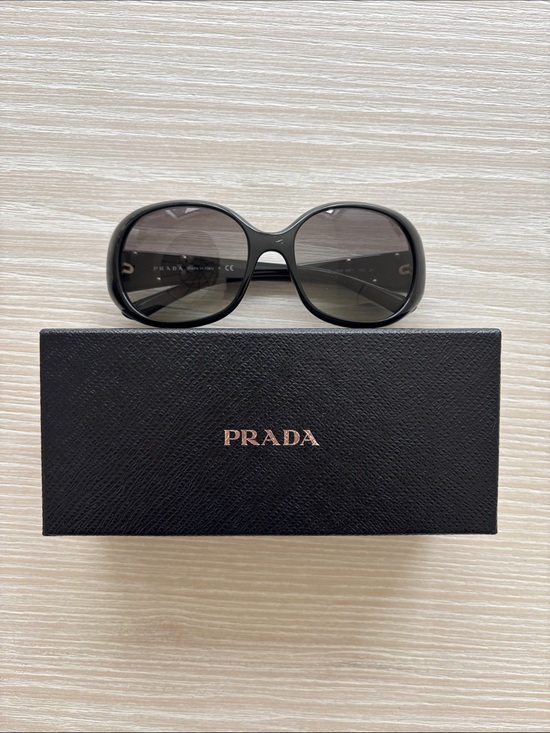Prada Accessories - Prada Black Oversized Rounded Women's Sunglasses